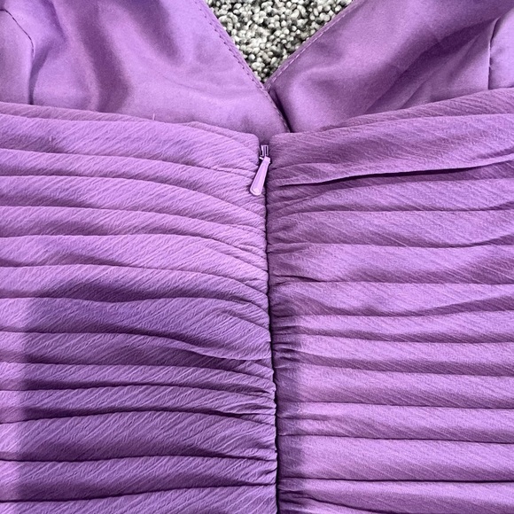 NWT! David’s Bridal Lavender Chiffon Halter Neck Soft Crinkle Long Dress US 6 - Picture 13 of 13